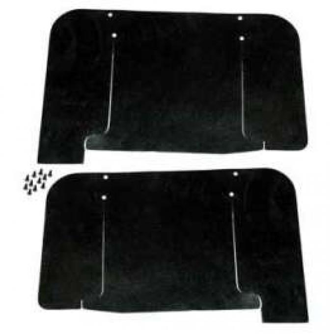 Fender Apron To Upper Control Arm Splash Shields - Die-Cut Black Rubber