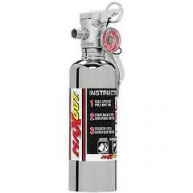 Fire Extinguisher, H3R MaxOut, Chrome, 1 Lb.