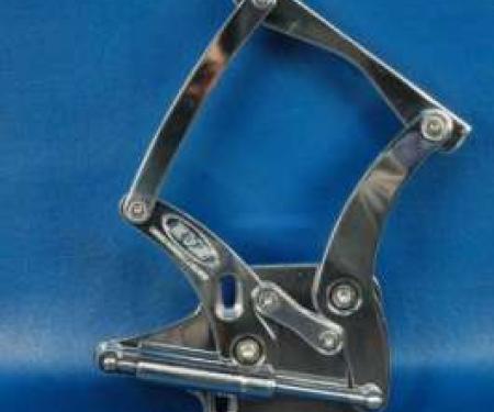 Ford Fairlane Billet Aluminum Hood Hinges, Polished Finish, 1963-1965