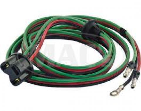 Headlight Socket Wire - PVC Wire - Right - With Full Length Ground Wire - 68 Long