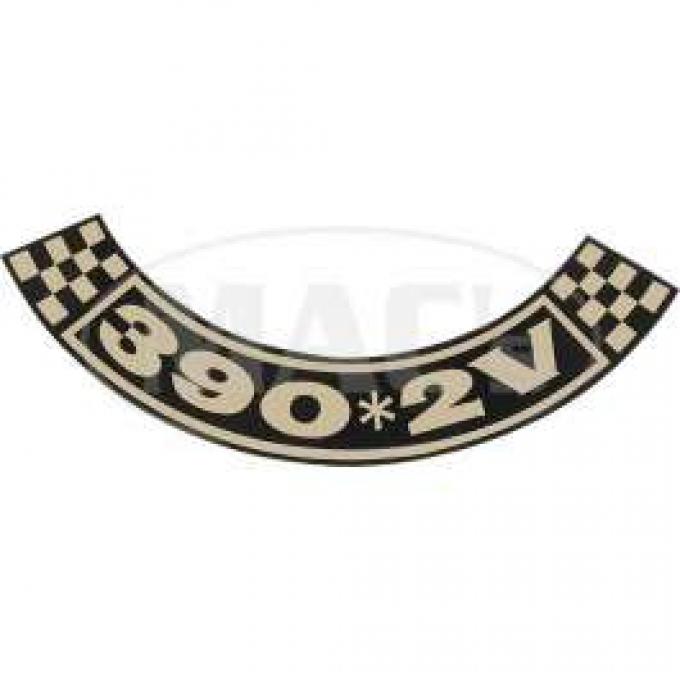 Air Cleaner Decal, 390-2V 266 Hp, Mercury, 1965-1966