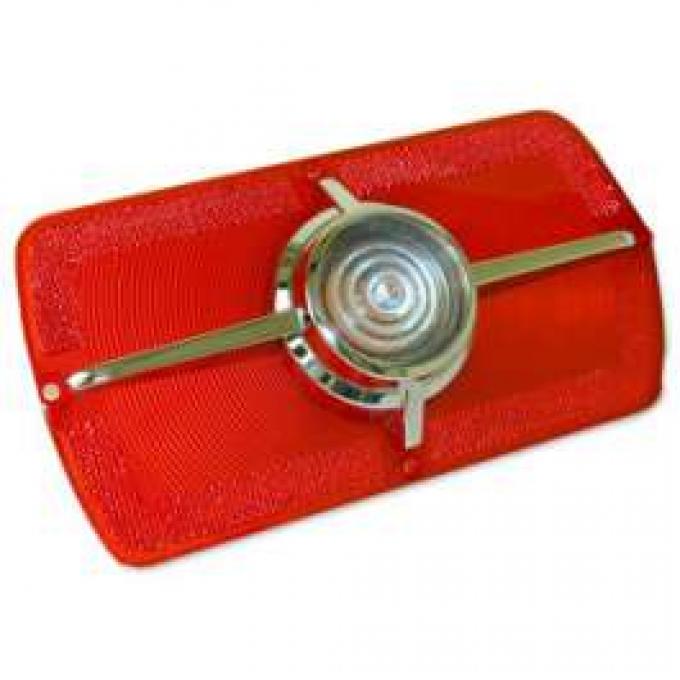 Tail Light Lens - Includes Backup Lens and Chrome Trim - With Ford Logo - Right Or Left