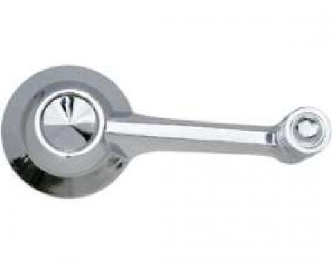 Window Crank Handle - With Knob - Chrome