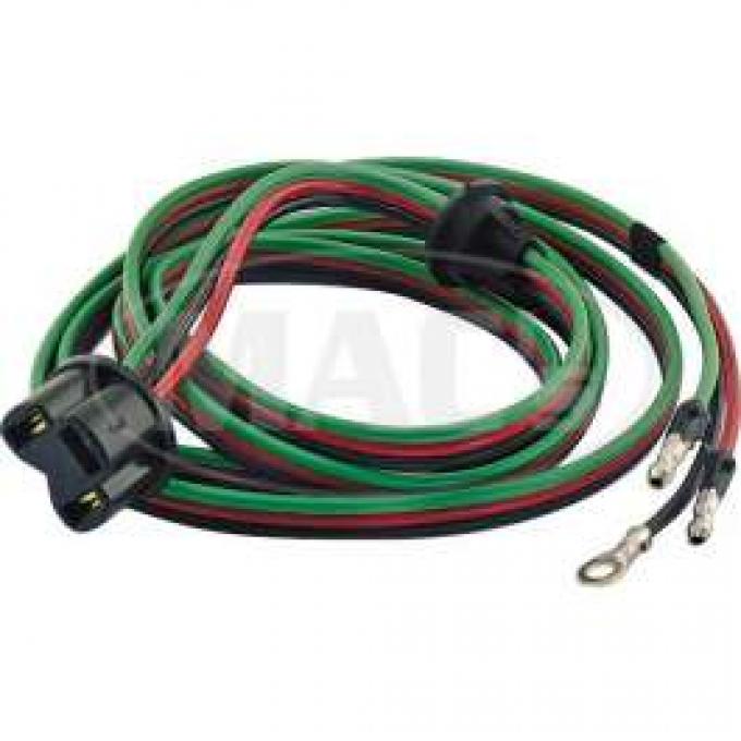 Headlight Socket Wire - PVC Wire - Right - With Full Length Ground Wire - 68 Long