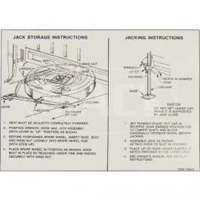 Jack Instruction Decal, Ranchero, 1966-1967