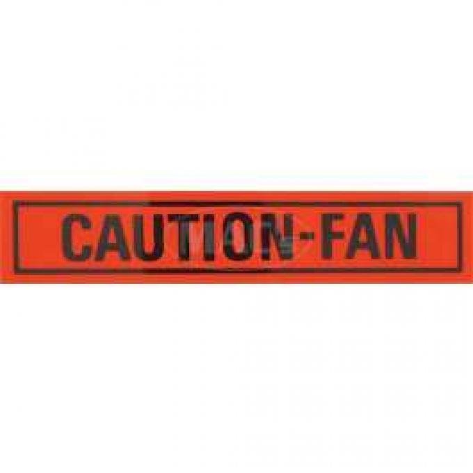 Caution Fan Decal, Comet, 1967-1968