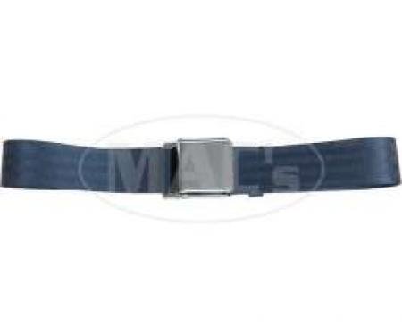 Seatbelt Solutions Chevrolet 1955-1957, Rear Universal Lap Belt, 60" with Chrome Lift Latch 1800604004 | Dark Blue