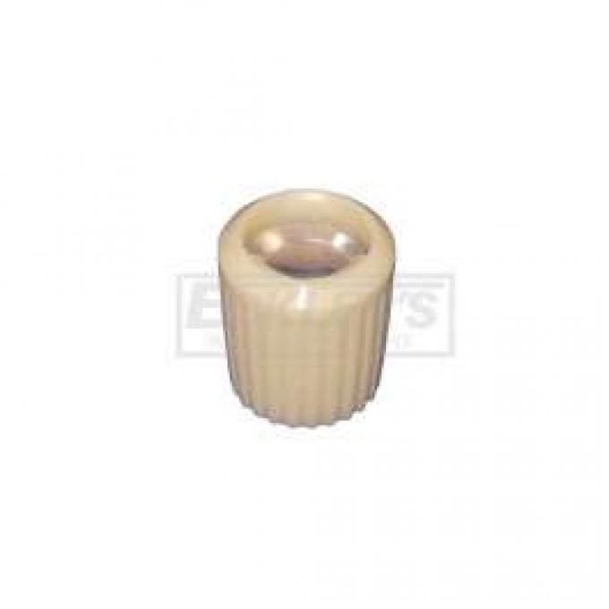 Radio Knob, White, For Split Shaft On Radio, Fairlane, 1962