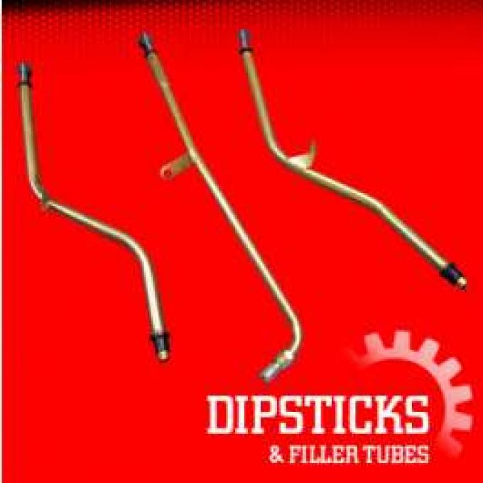 Transmission Dipstick & Filler Tube, C4 Automatic, Case Fill, Small Block V8, Ford, 1964-1979