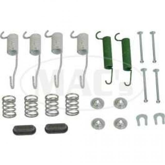 Drum Brake Hardware Combi-Kit, Front, 9 X 2-1/4, Comet, Falcon, Ranchero, 1963-1965