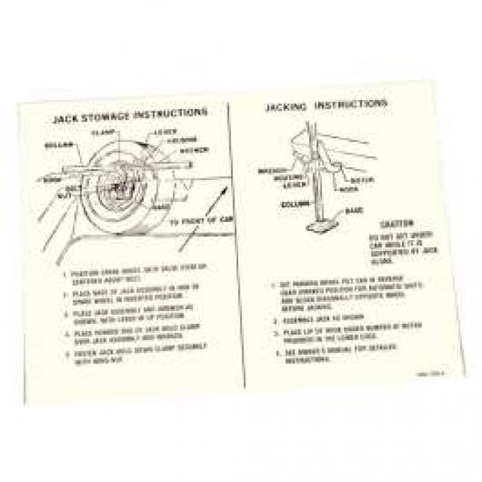 Jack Instructions Decal - Regular Wheels