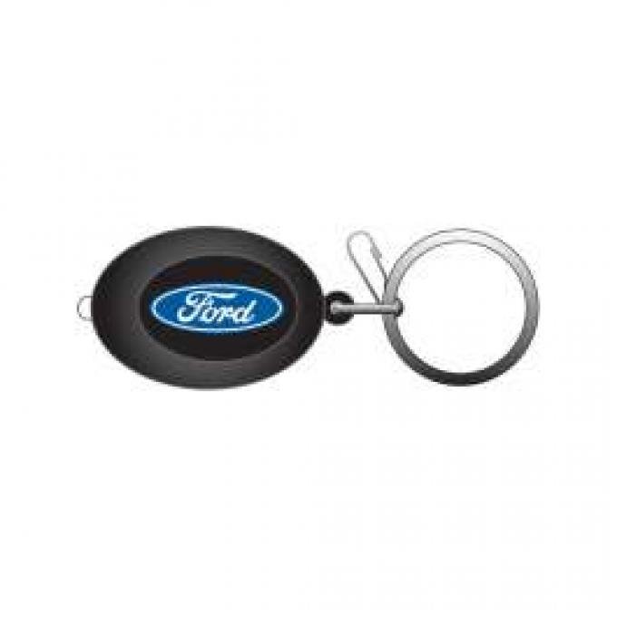 Ford Key Chain,Oval,Lighted,With Ford Blue Oval Logo