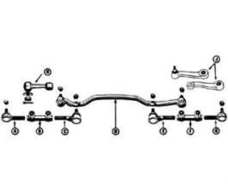 Idler Arm and Frame Bracket - 2 Bolt Version Of Original 3 Bolt Setup - V8