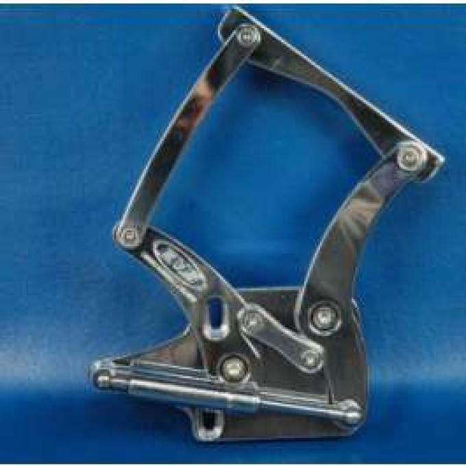 Ford Fairlane Billet Aluminum Hood Hinges, Polished Finish, 1963-1965
