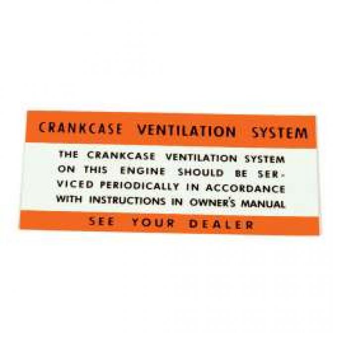 Decal - Crankcase Ventilation System
