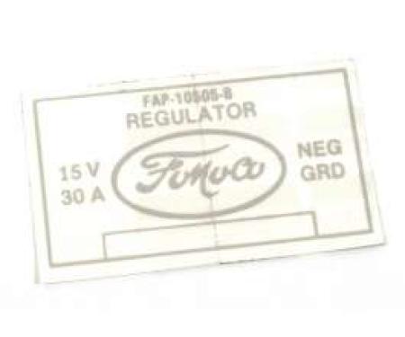 Voltage Regulator Decal