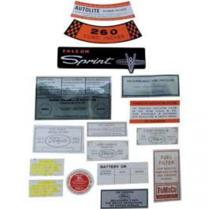 Decal Kit, Convertible, 429-2V, With Air Conditioning, Galaxie, 1970