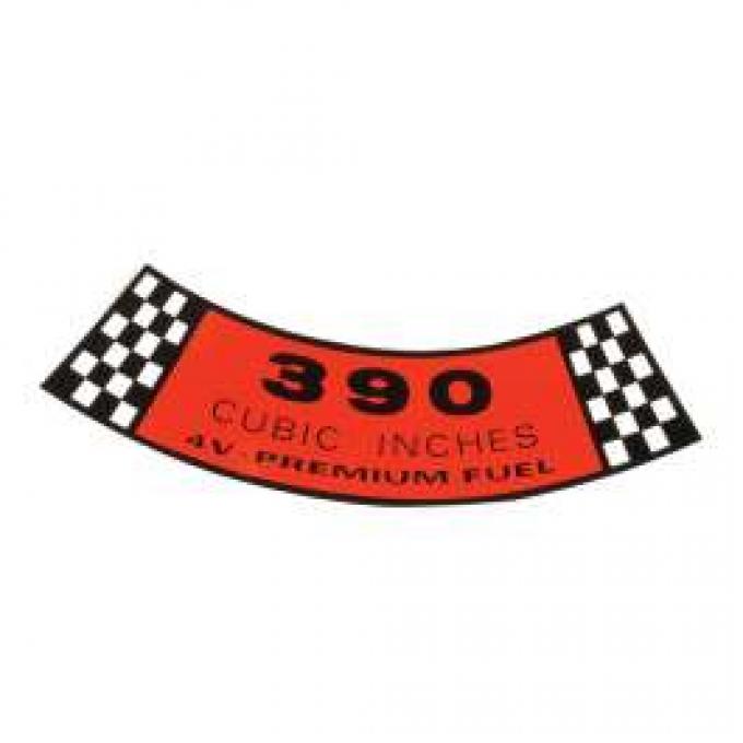 Decal - Air Cleaner - 390-4V Premium Fuel - # C6OF-9638-A