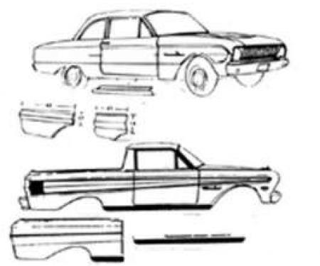 Rocker Panel, 2 Door, Right, Falcon, Ranchero, 1960-1963