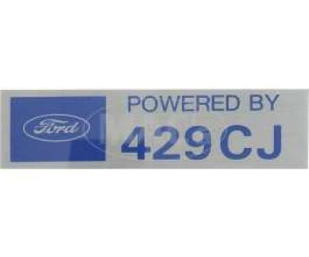Valve Cover Decal, Powered By 429 CJ, 1957-1979