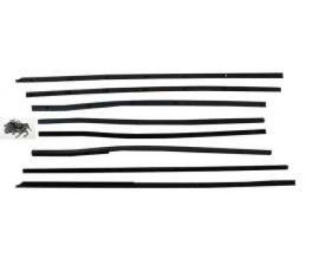 Belt Weatherstrip Kit - Doors and Rear Quarter Windows - 8 Pieces - 2 Door Hardtop