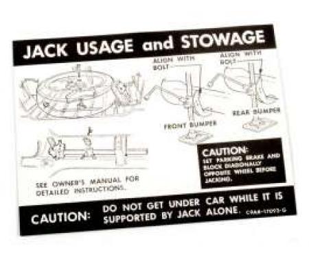 Jack Instructions Decal - C9AB-17095-G