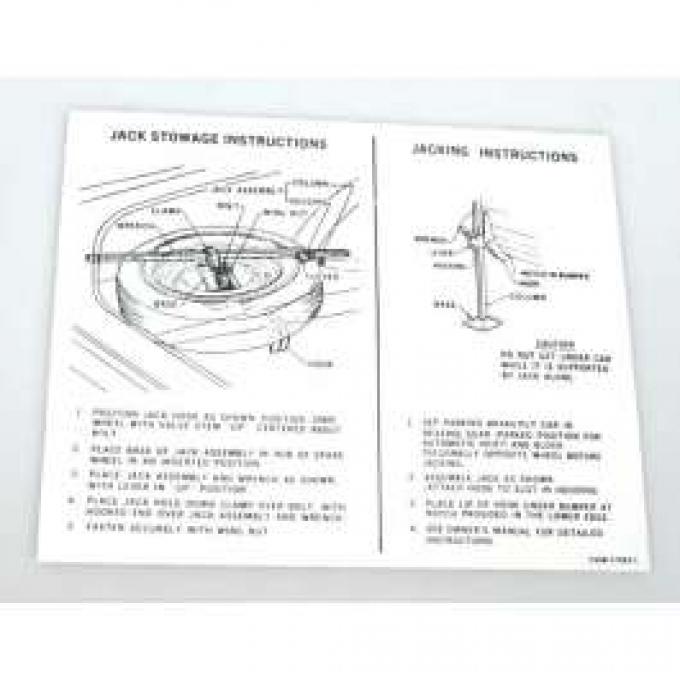 Decal - Jack Instructions - Regular Wheels