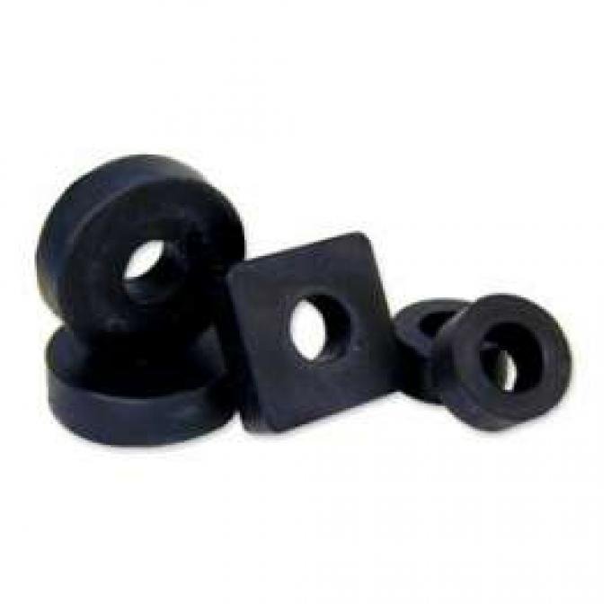 Body To Frame Pad Kit - All Rubber - 36 Pieces