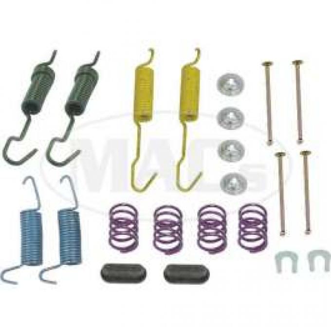 Drum Brake Hardware Combo Kit, For 10 Drum, Ford & Mercury, 1962-1971