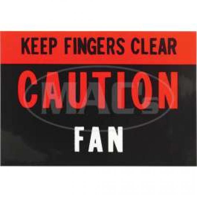 Caution Fan Decal, Mercury, 1964