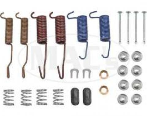 Drum Brake Hardware Combi-Kit, Rear, 11 1/32 X 2 1/4, Galaxie, 1966-1968