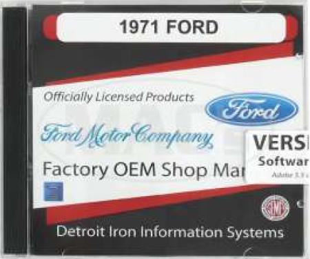 Shop Manual & Parts Manual On CD-Rom, Ford, 1971