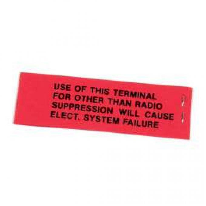 Voltage Regulator Radio Warning Tag