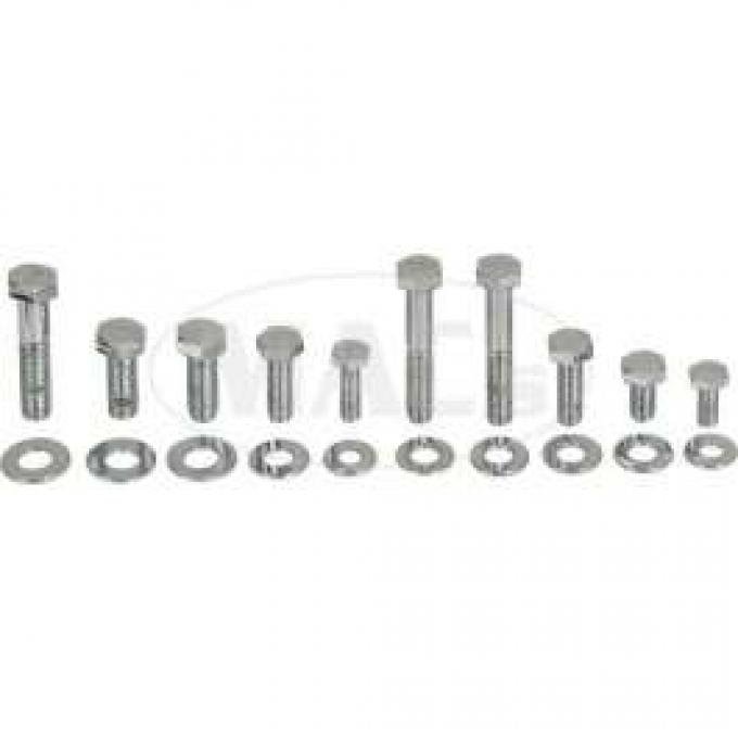 Engine Hardware Kit-Headers (Small Block, Chrome)