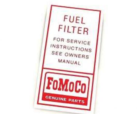 Fuel Filter Decal