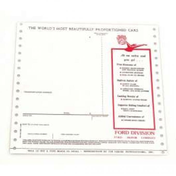 New Car Window Price Sticker