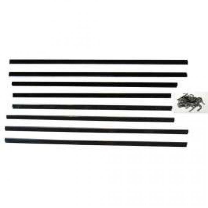 Belt Weatherstrip Kit - Doors and Rear Quarter Windows - 8 Pieces - 2 Door Hardtop