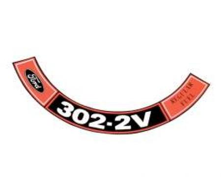 Decal - Air Cleaner - 302 2V-Regular Fuel