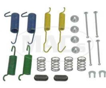 Drum Brake Hardware Combi-Kit, Rear, 10 X 2-1/2, Ford & Mercury, 1972-1976