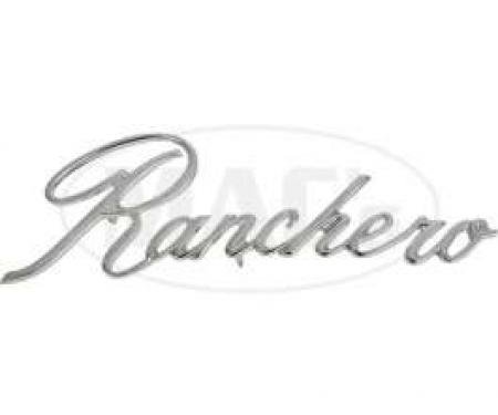Front Fender Emblem, Ranchero Script, Ranchero, 1970-1976