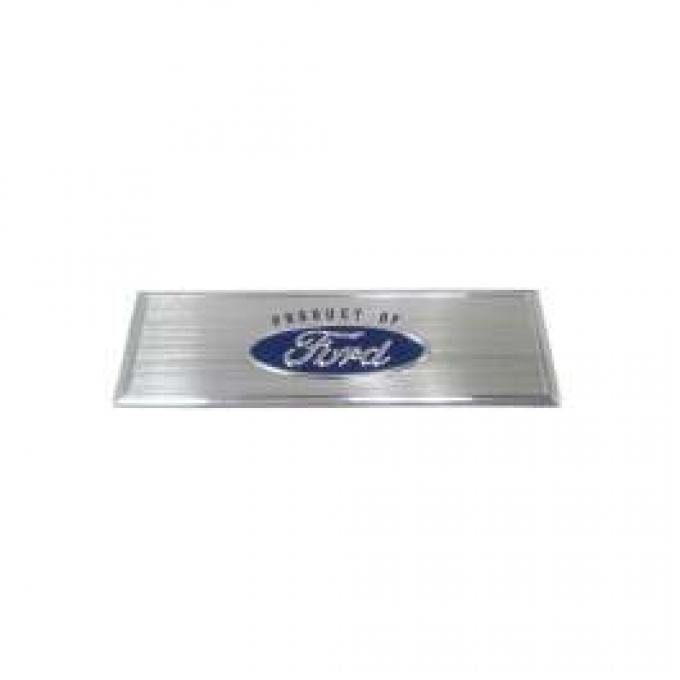 Door Scuff Plate Center Emblem - Blue Logo - Adhesive Backing