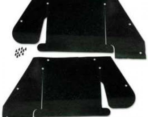 Fender Apron To Upper Control Arm Splash Shields - Die-Cut Black Rubber