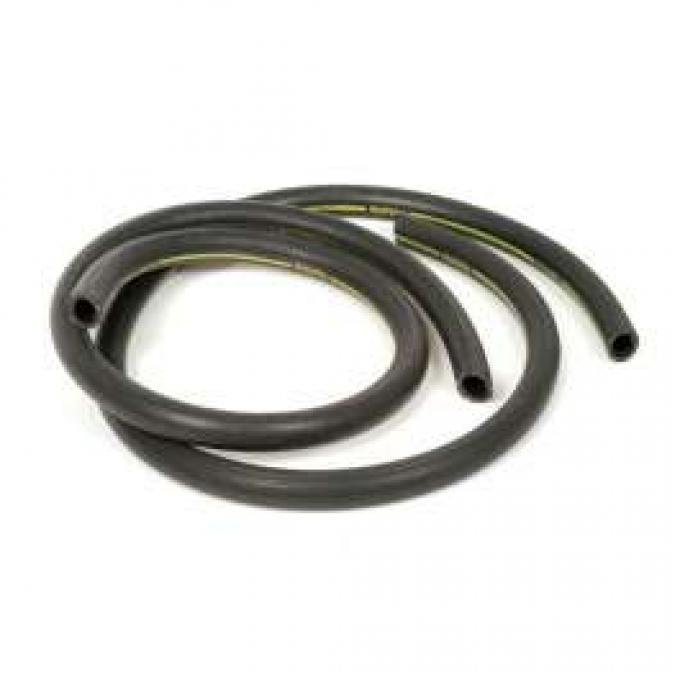 Heater Hose Set - Exact Reproduction - 2 Pieces - Yellow Stripe - For Cars Without Air Conditioning