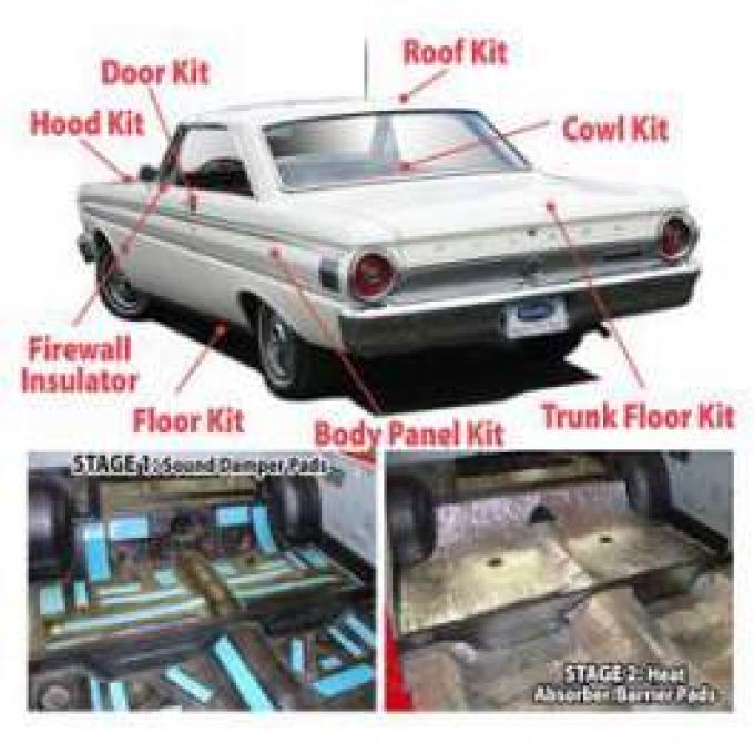 Acoustishield Kit, Sedan, Falcon, 1960-1963