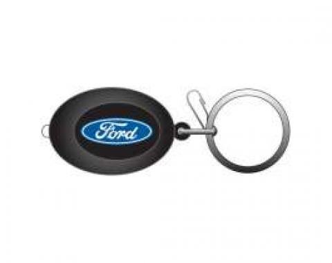 Ford Key Chain,Oval,Lighted,With Ford Blue Oval Logo