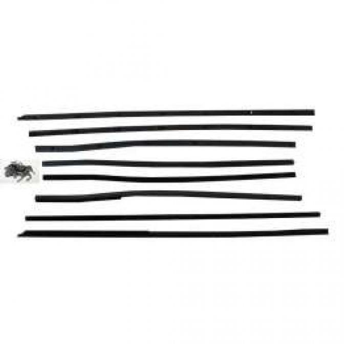 Belt Weatherstrip Kit - Doors and Rear Quarter Windows - 8 Pieces - 2 Door Hardtop