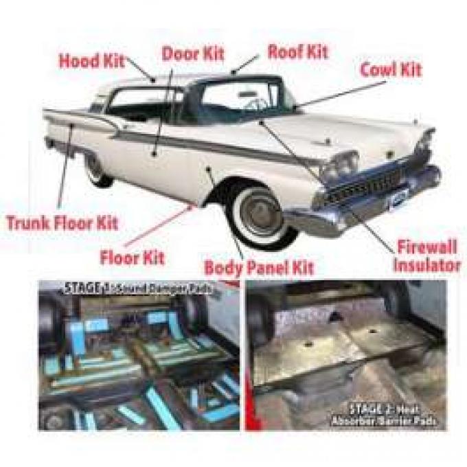 Acoustishield Sound Dampener Kit - Complete Car Kit -Door Sedan or Hardtop