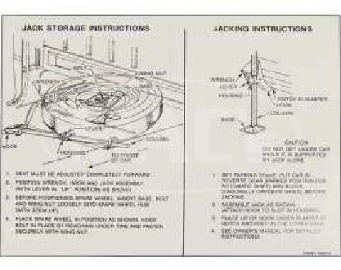 Jack Instruction Decal, Ranchero, 1966-1967