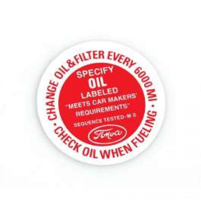 Decal - Oil Filter Cap