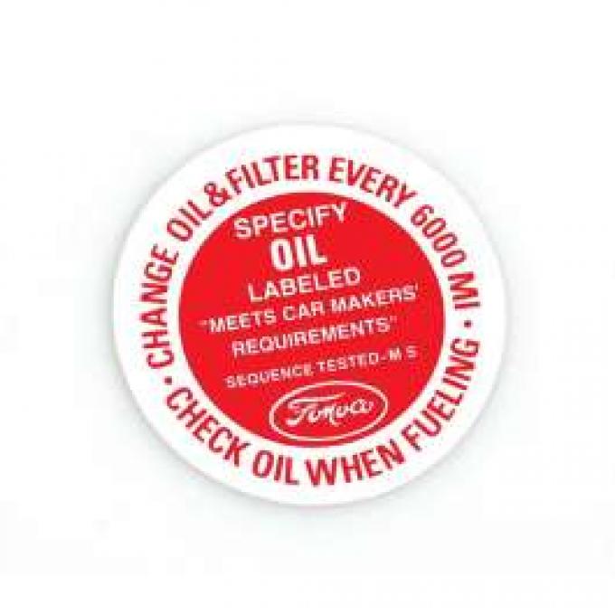 Decal - Oil Filter Cap